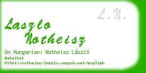laszlo notheisz business card
